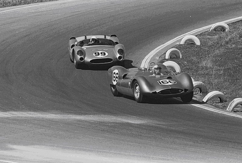 Pedro Rodriguez passes Holbert's King Cobra